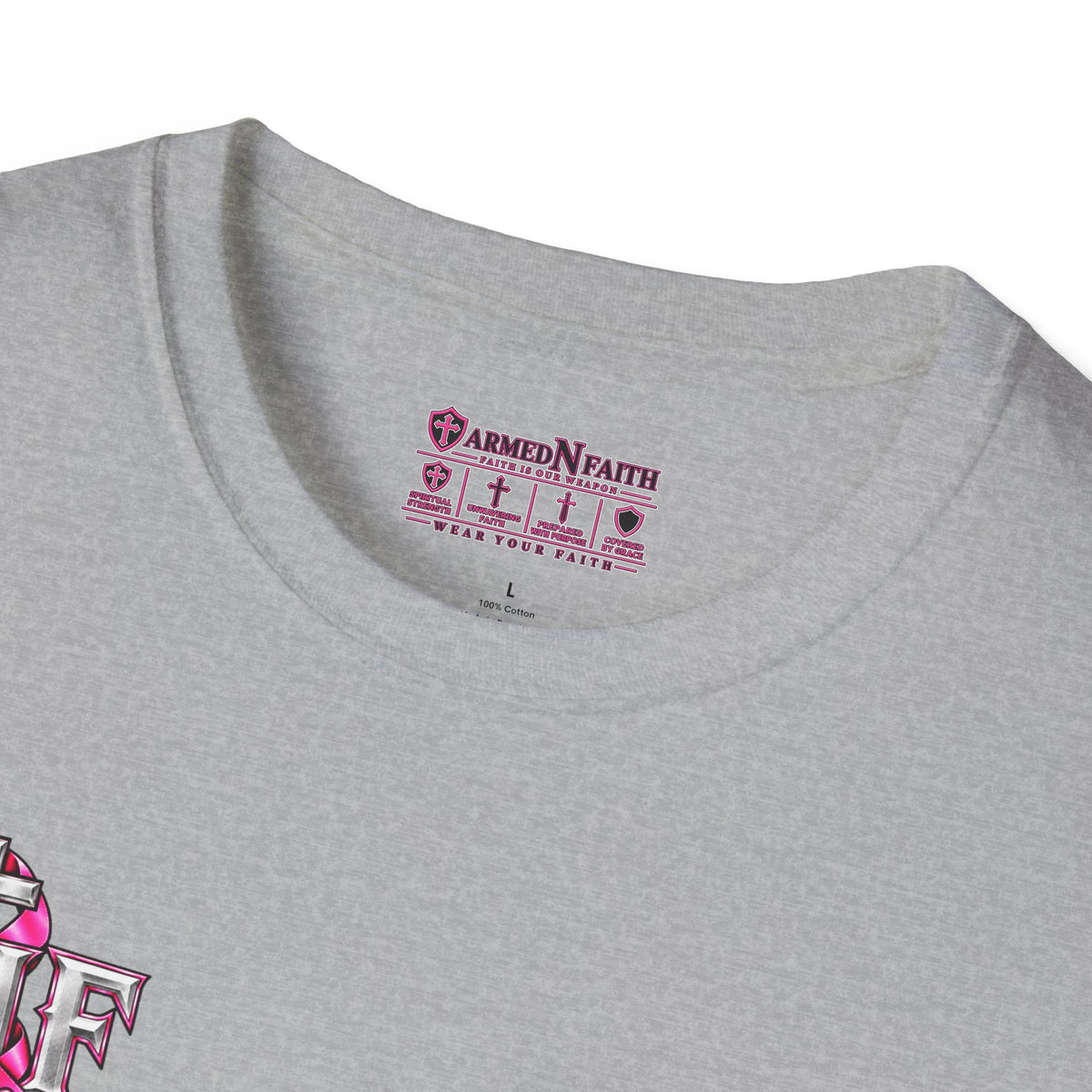 Pink Ribbon Faith T-Shirt | Breast Cancer Awareness