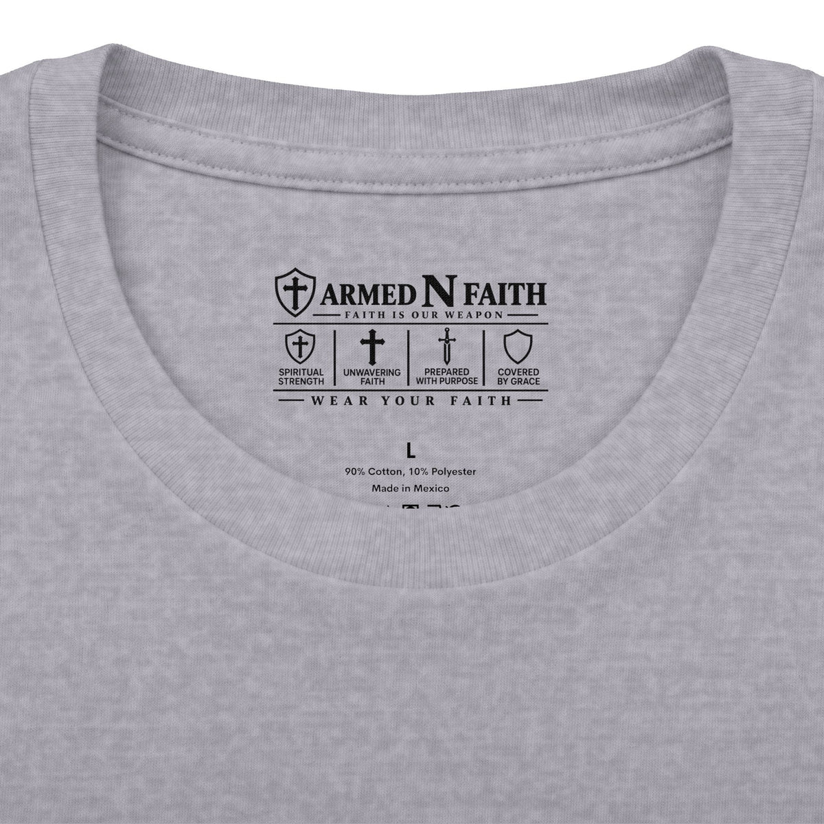 Armed N Faith Thin Blue Line-Crew Tee