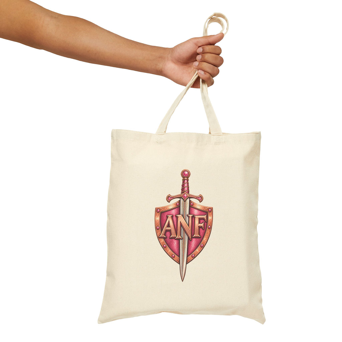 Armed N Faith Monogram Tote Bag — ANF Vintage Crest Canvas Tote
