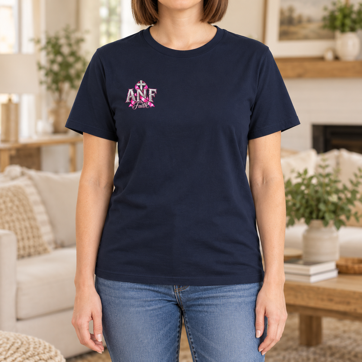 Pink Ribbon Faith T-Shirt | Breast Cancer Awareness
