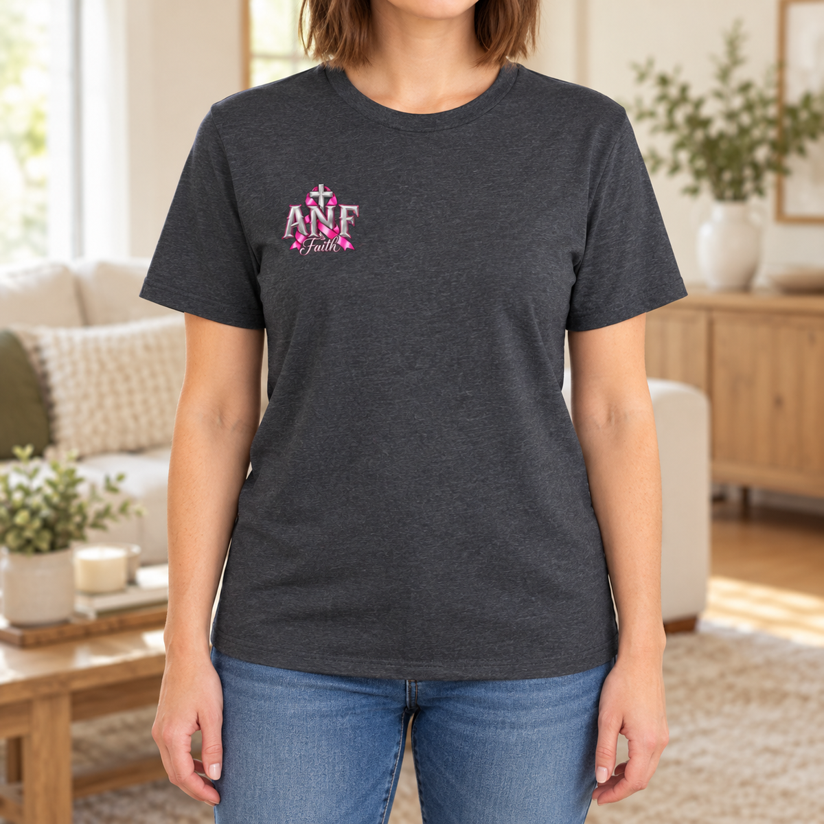 Pink Ribbon Faith T-Shirt | Breast Cancer Awareness