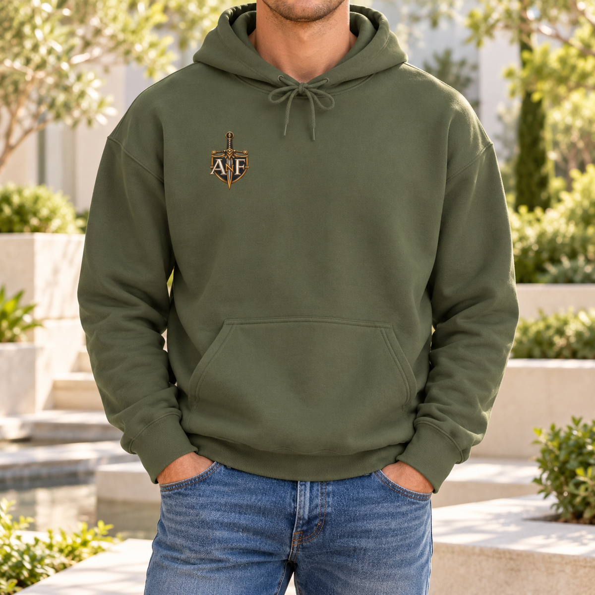Kneeling Soldier Armed In Faith Hoodie – Patriotic Christian Sweatshirt