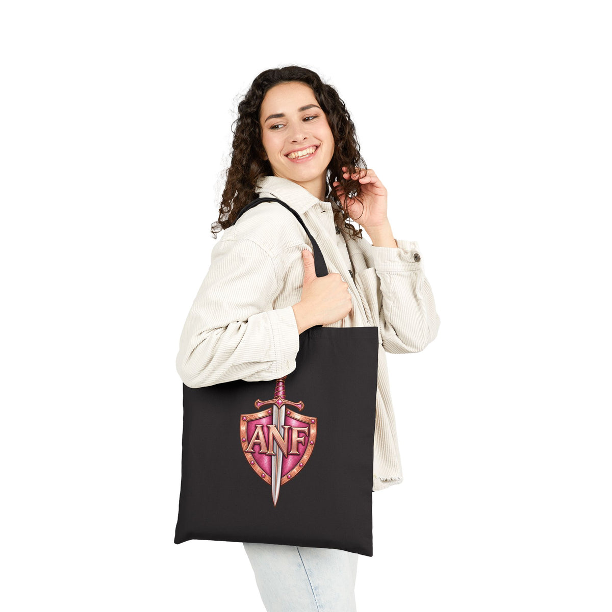 Armed N Faith Monogram Tote Bag — ANF Vintage Crest Canvas Tote