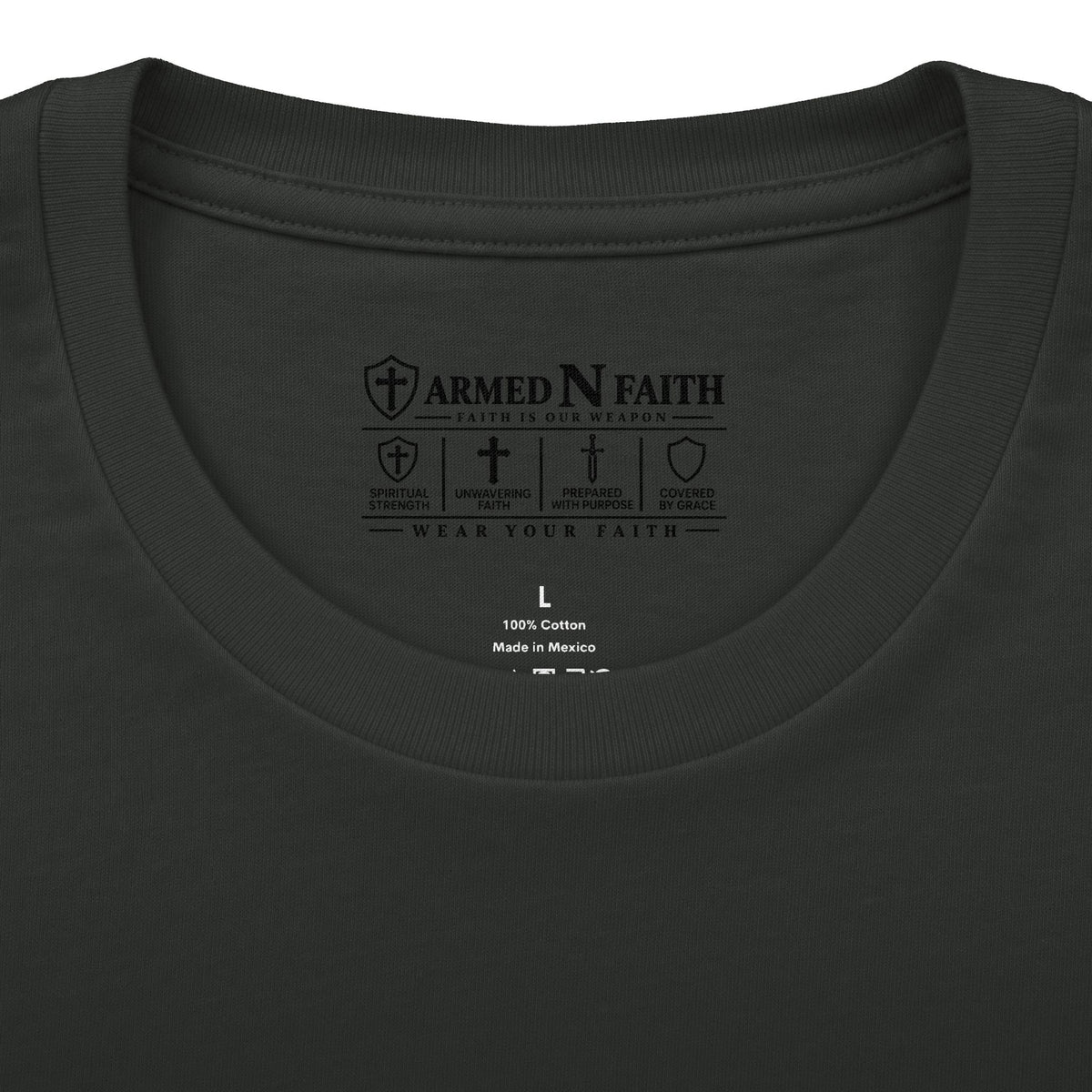 Armed N Faith Thin Blue Line-Crew Tee