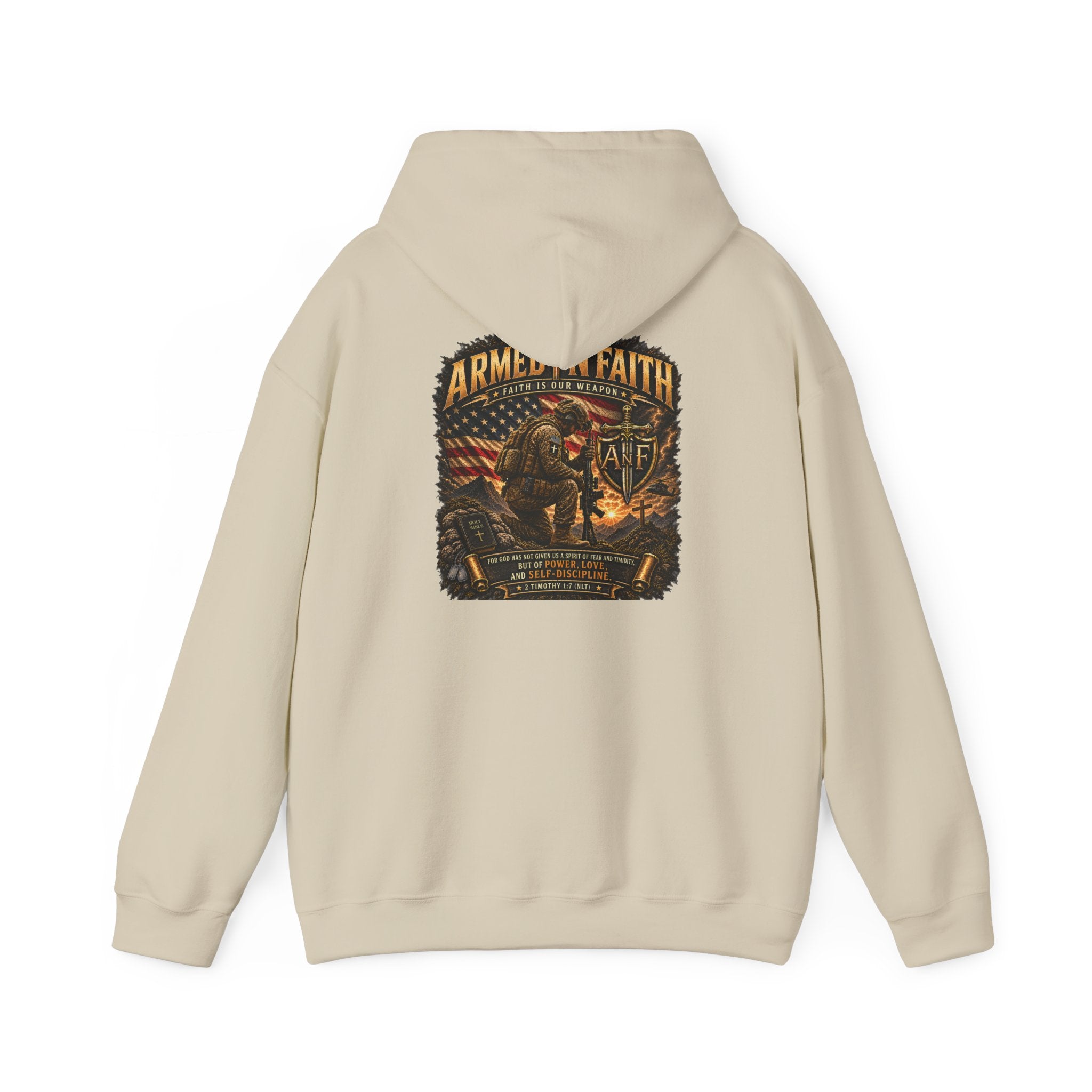 Armed With Faith Hoodie —  Military Pullover