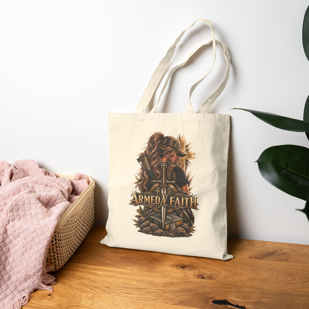 Female Soldier-Cotton Canvas Tote Bag