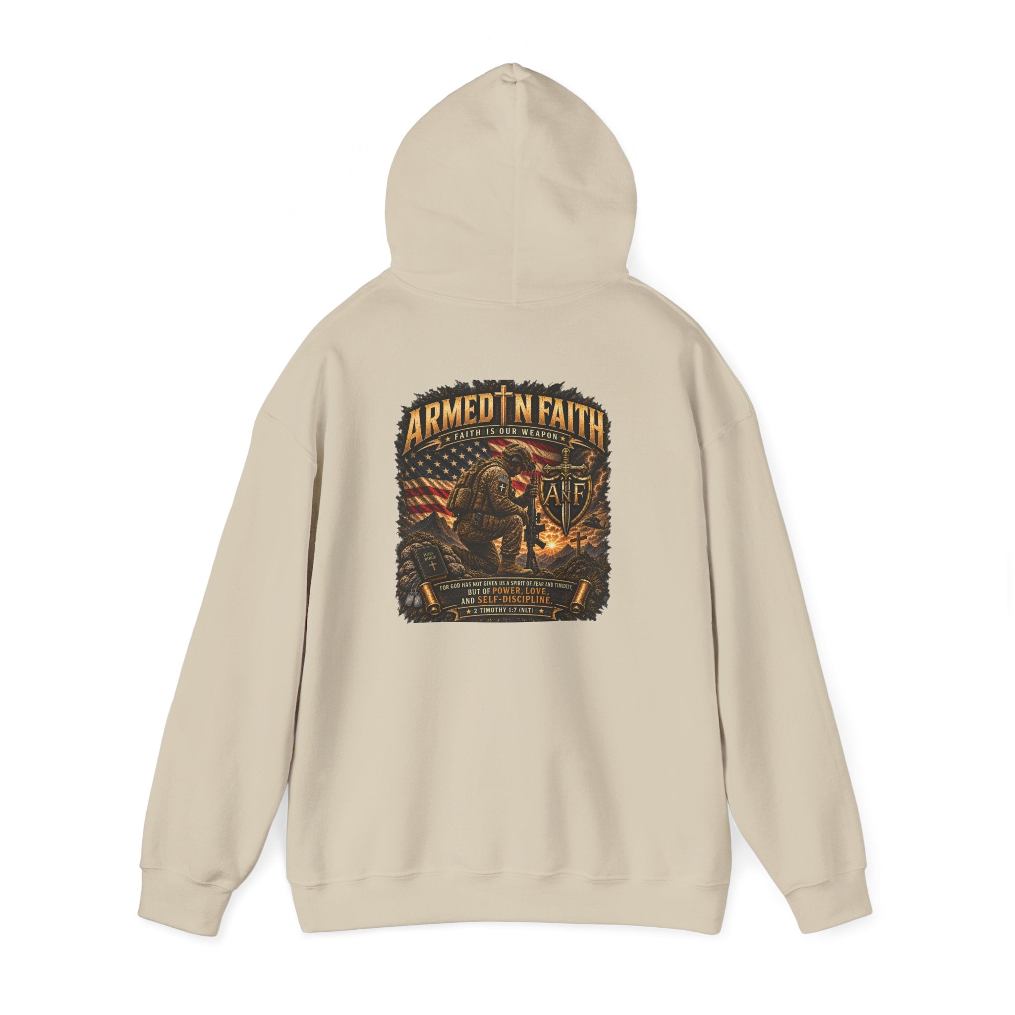 Armed With Faith Hoodie —  Military Pullover