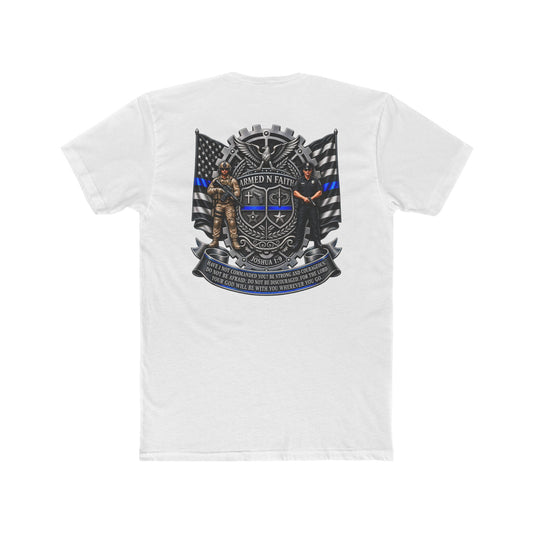 Armed N Faith Thin Blue Line-Crew Tee