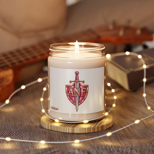 Armed N Faith Monogram Soy Candle —  ANF Initial Candle, 9oz Scented Jar