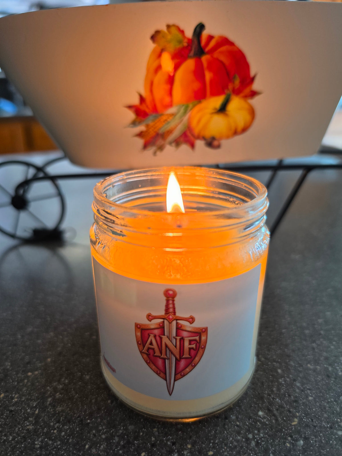 Armed N Faith Monogram Soy Candle —  ANF Initial Candle, 9oz Scented Jar