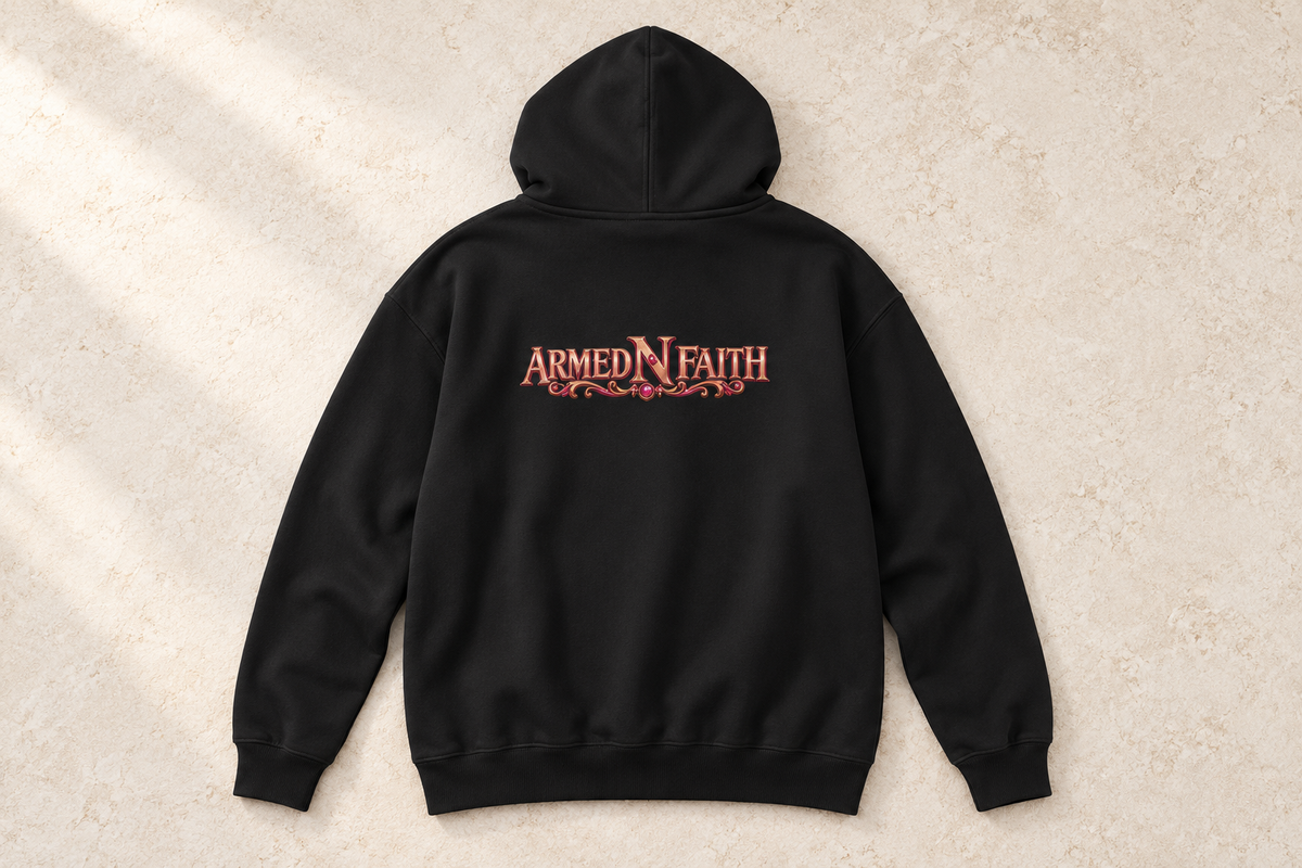 Christian Hoodie, Sword & Shield Graphic – Faith Armor by ARMED N FAITH