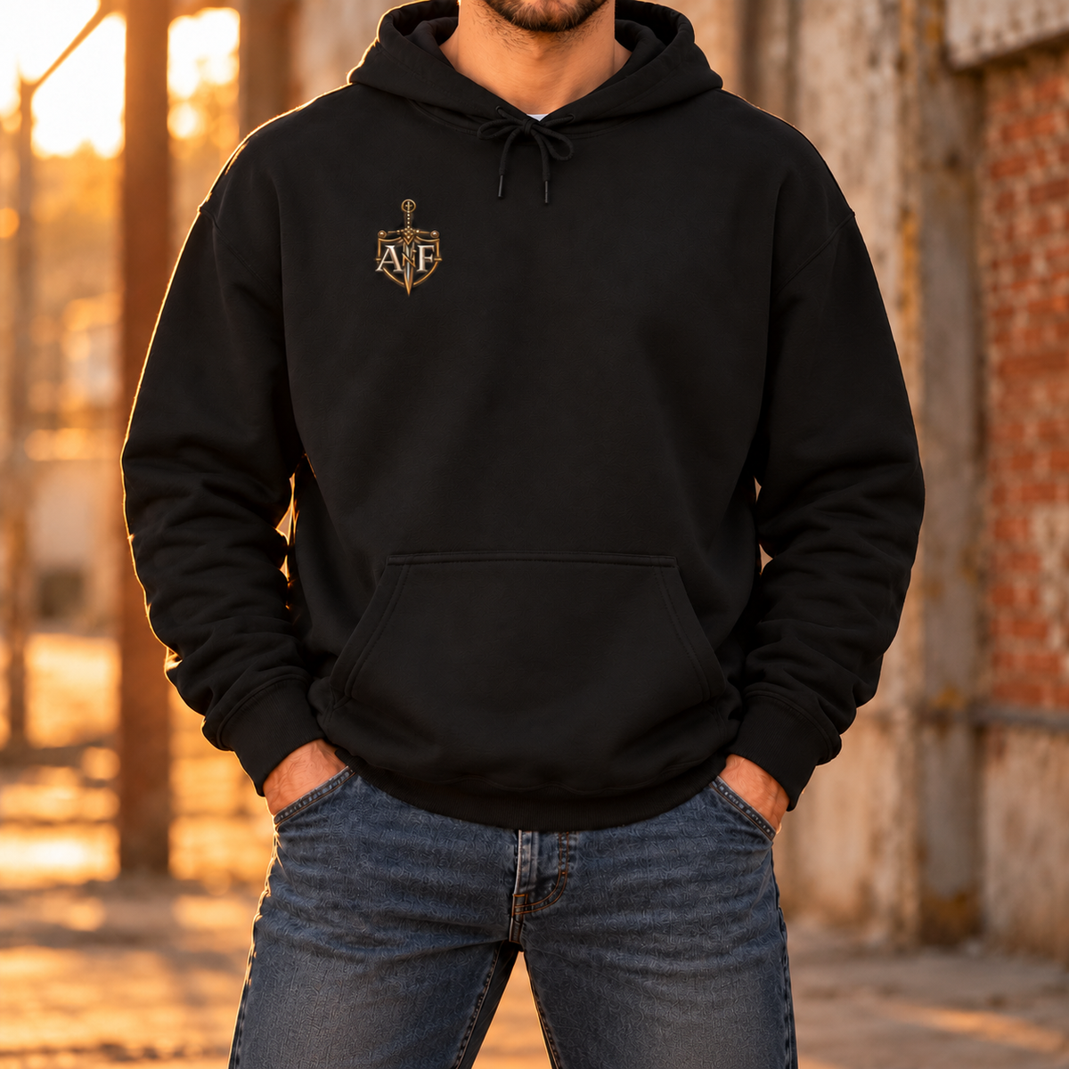 Kneeling Soldier Armed In Faith Hoodie – Patriotic Christian Sweatshirt