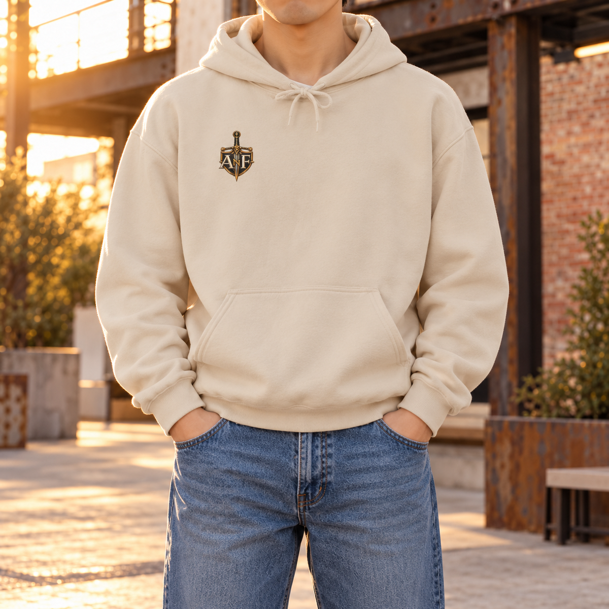 Kneeling Soldier Armed In Faith Hoodie – Patriotic Christian Sweatshirt