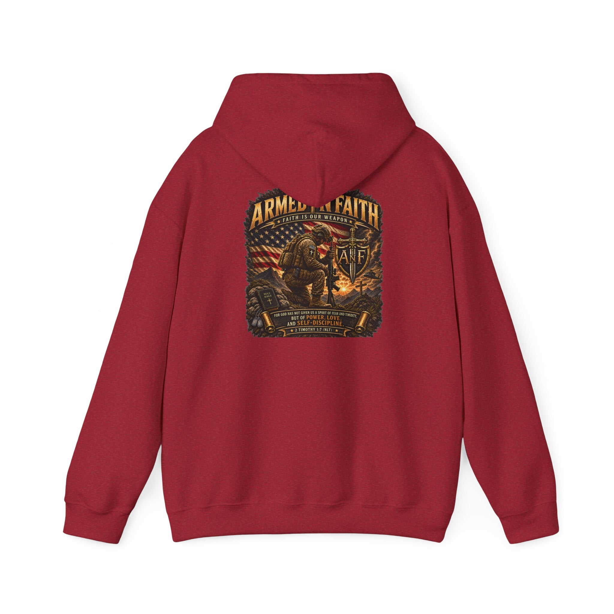 Armed With Faith Hoodie —  Military Pullover