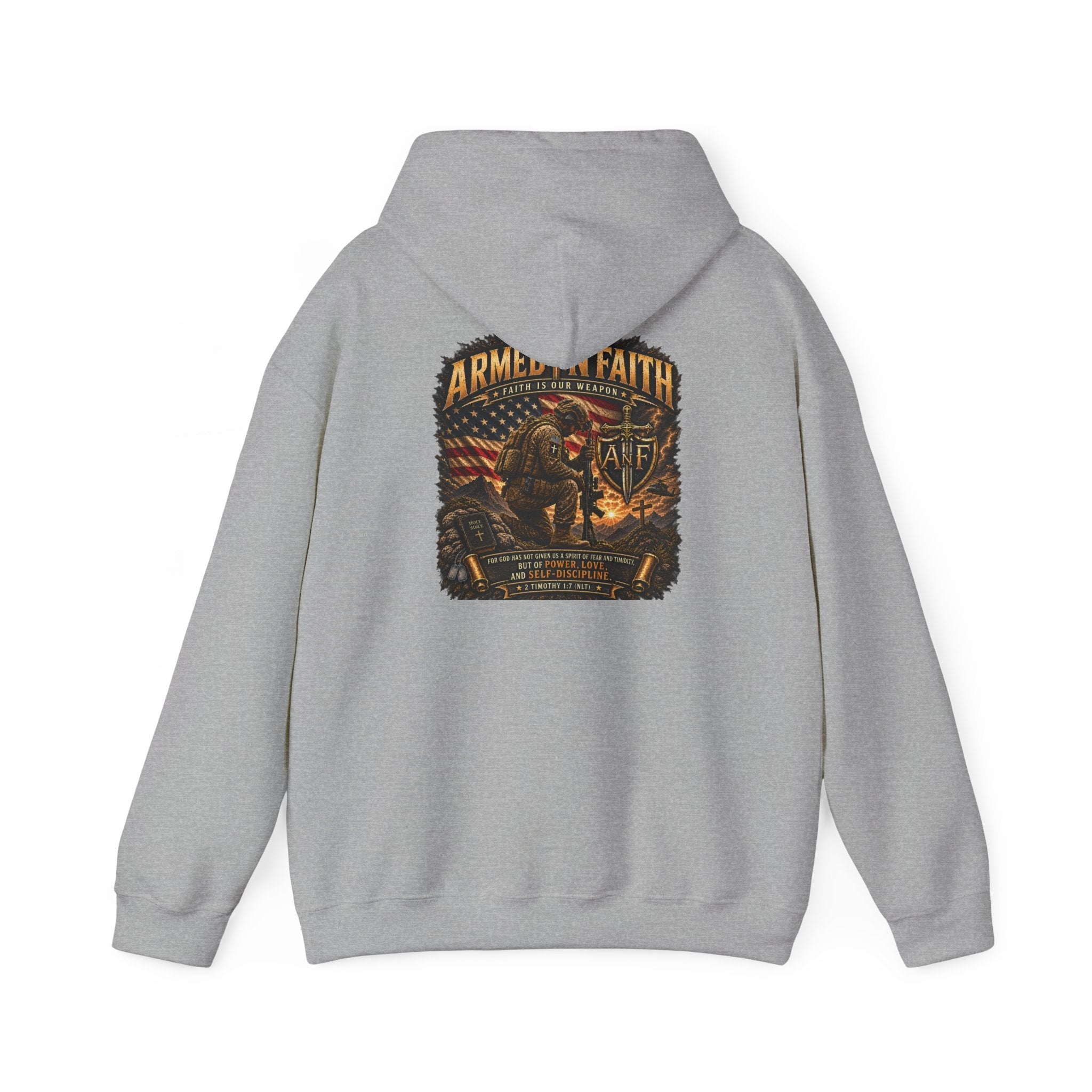 Armed With Faith Hoodie —  Military Pullover