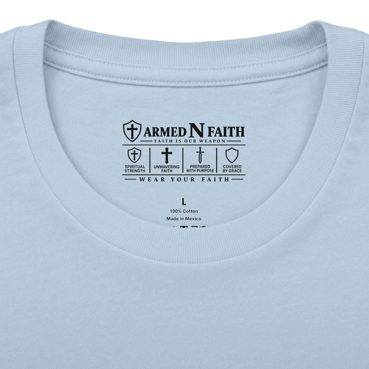 Armed N Faith Thin Blue Line-Crew Tee