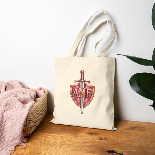 Armed N Faith Monogram Tote Bag — ANF Vintage Crest Canvas Tote