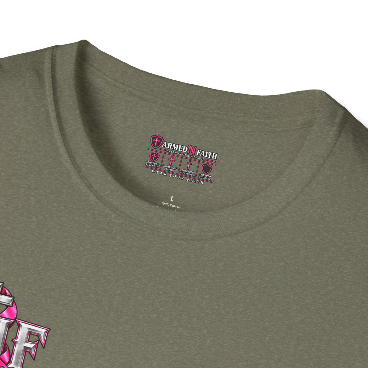 Pink Ribbon Faith T-Shirt | Breast Cancer Awareness