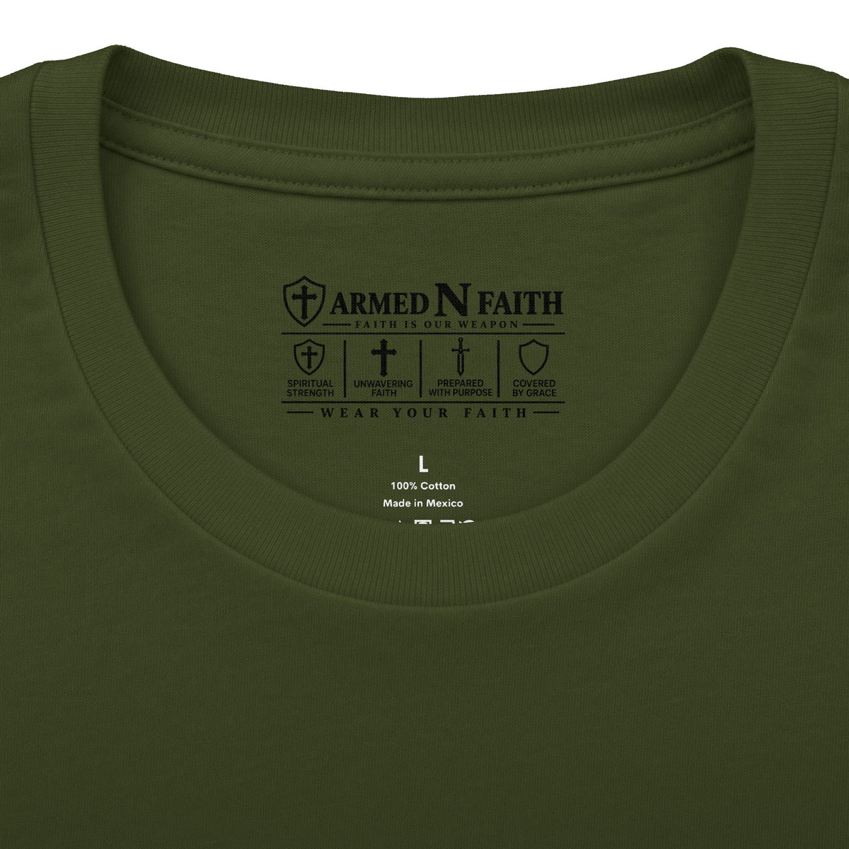 Armed N Faith Thin Blue Line-Crew Tee
