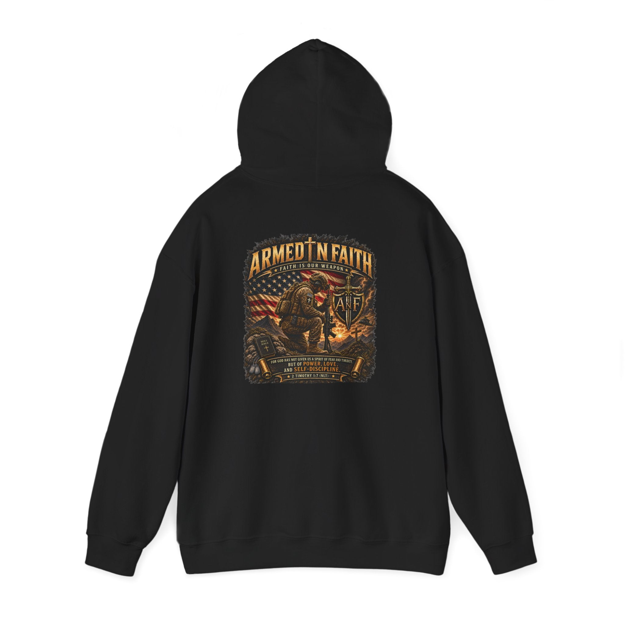 Armed With Faith Hoodie —  Military Pullover